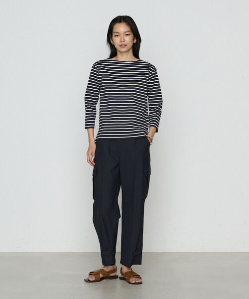 COMME CA（コムサ）の「コットンスーピマボーダー カットソー（Tシャツ/カットソー・レディース・ホワイト/ネイビー・9号）」の8枚目の写真