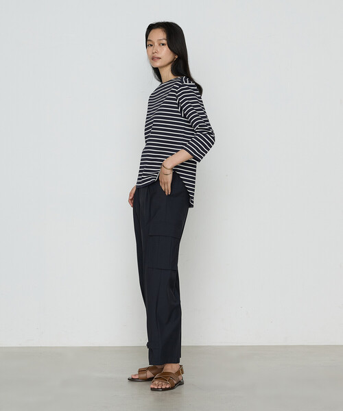 COMME CA（コムサ）の「コットンスーピマボーダー カットソー（Tシャツ/カットソー・レディース・ホワイト/ネイビー・9号）」の9枚目の写真