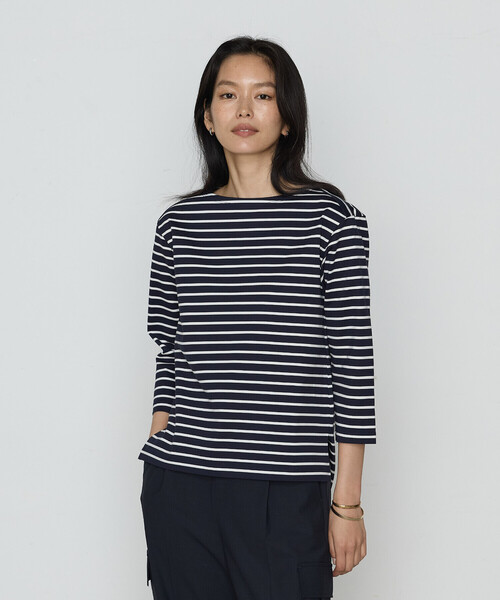 COMME CA（コムサ）の「コットンスーピマボーダー カットソー（Tシャツ/カットソー・レディース・ホワイト/ネイビー・9号）」の10枚目の写真