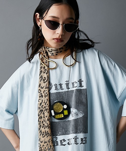 GEVS.（ジェイヴィス）の「綿100％Tシャツワンピース＜大きいサイズ有＞GEVS.（ワンピース・レディース・ベージュ系/サックスブルー・M/L/LL/3L/4L/5L）」の15枚目の写真