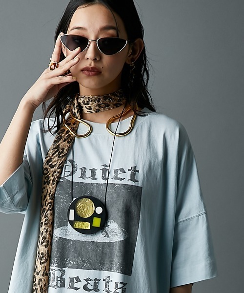 GEVS.（ジェイヴィス）の「綿100％Tシャツワンピース＜大きいサイズ有＞GEVS.（ワンピース・レディース・ベージュ系/サックスブルー・M/L/LL/3L/4L/5L）」の16枚目の写真