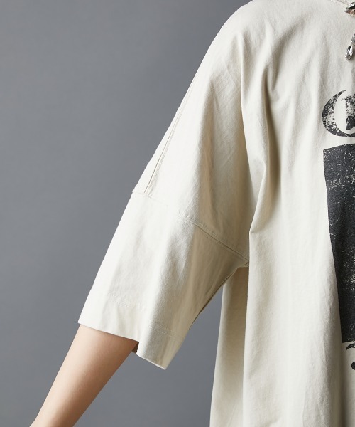 GEVS.（ジェイヴィス）の「綿100％Tシャツワンピース＜大きいサイズ有＞GEVS.（ワンピース・レディース・ベージュ系/サックスブルー・M/L/LL/3L/4L/5L）」の9枚目の写真
