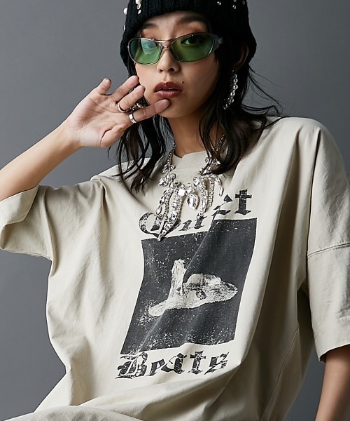 GEVS.（ジェイヴィス）の「綿100％Tシャツワンピース＜大きいサイズ有＞GEVS.（ワンピース・レディース・ベージュ系/サックスブルー・M/L/LL/3L/4L/5L）」の19枚目の写真