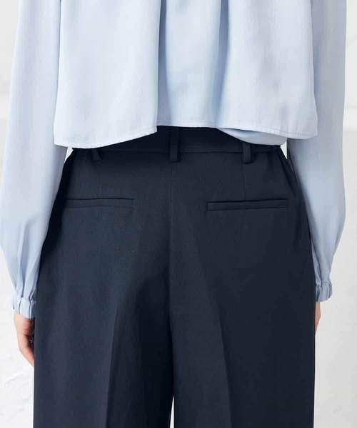 a.v.v（アーヴェヴェ）の「【洗える/ストレッチ/UVカット】麻調ストレッチクロップドパンツ（スーツパンツ・レディース・グレー/ベージュ/ネイビー・36/38/40/34/42）」の11枚目の写真