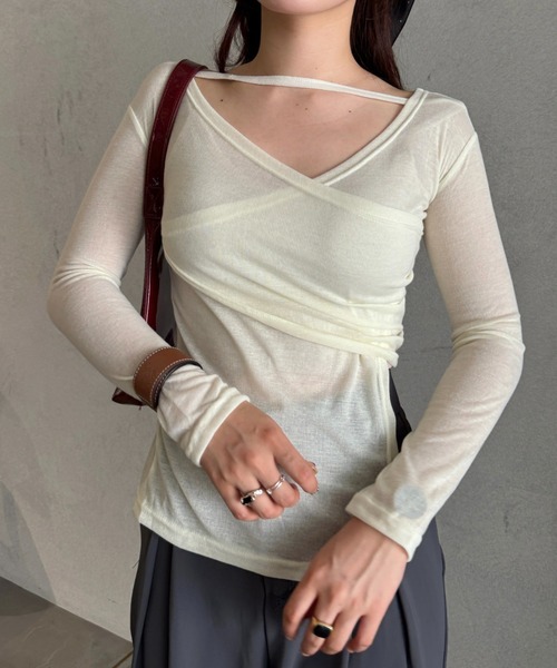 ツイストレイヤードT(Tシャツ)｜トップス｜MIESROHE（ミースロエ