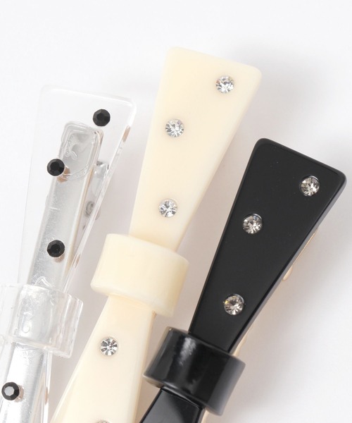 niko and...（ニコアンド）の「リボンヘアクリップ（バレッタ/ヘアクリップ・レディース・ホワイト/ブラック/その他・0）」の4枚目の写真