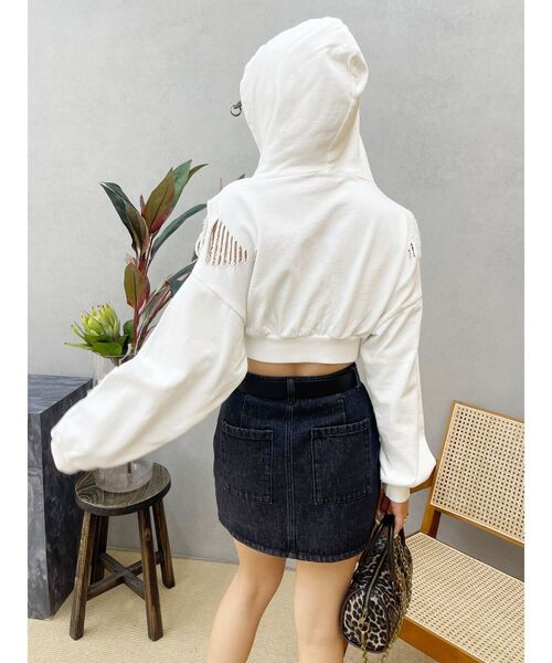 EVRIS（エヴリス）の「カーゴベルトデニムミニスカート（デニムスカート・レディース・ブルー/ブラック・MEDIUM/SMALL）」の19枚目の写真