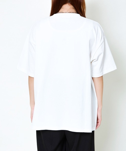 GORGE(ゴージ)の「帽子ネコプリントTシャツ/ルーズ×フォトデザイン(Tシャツ/カットソー・レディース・オフホワイト/ブルー/ブラック/イエロー/ラベンダー・F)」の21枚目の写真