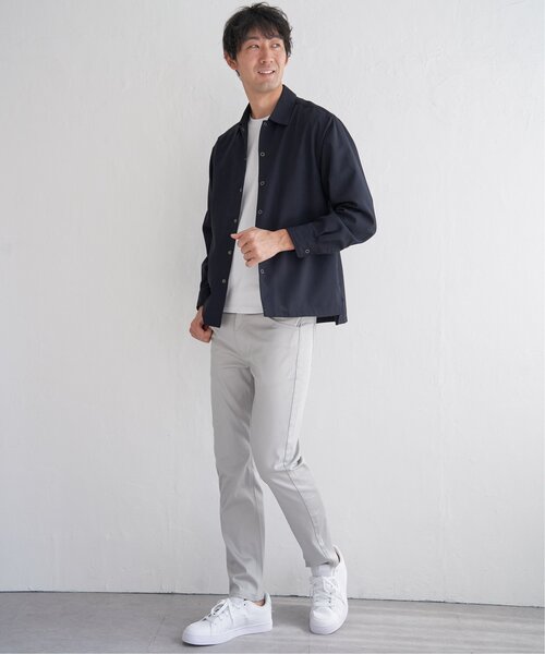 ikka(イッカ)の「【吸水速乾】イージーケアリネンライクシャウター(シャツ/ブラウス・メンズ・ネイビー/オリーブ・M/L/XL/S)」の5枚目の写真