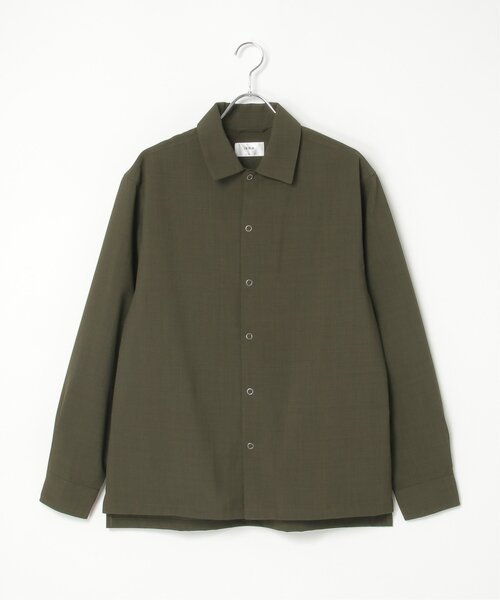 ikka(イッカ)の「【吸水速乾】イージーケアリネンライクシャウター(シャツ/ブラウス・メンズ・ネイビー/オリーブ・M/L/XL/S)」の13枚目の写真
