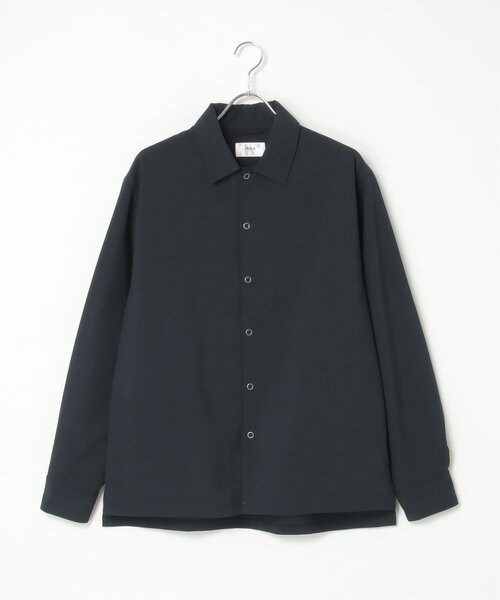 ikka(イッカ)の「【吸水速乾】イージーケアリネンライクシャウター(シャツ/ブラウス・メンズ・ネイビー/オリーブ・M/L/XL/S)」の14枚目の写真