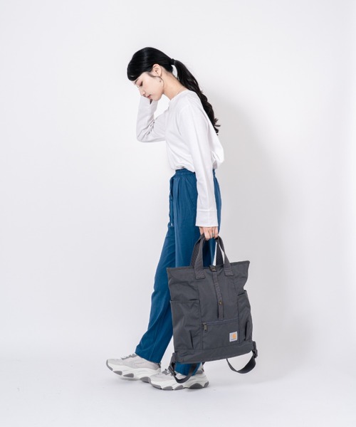 Carhartt デニムライトブルーバッグ旅行バッグ　美品　ビッグサイズ ライトブルーデニムトートバッグ Lサイズ 【岡山デニム デニム