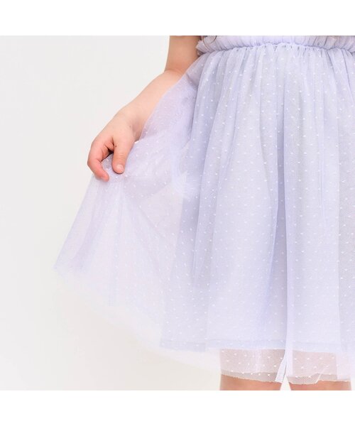 apres les cours（アプレレクール）の「【リンク/ジュニア対応】フラワーチュールドッキングワンピース（ワンピース・キッズ・ラベンダー/アイボリー・80/90/100/110/120/130/140）」の7枚目の写真