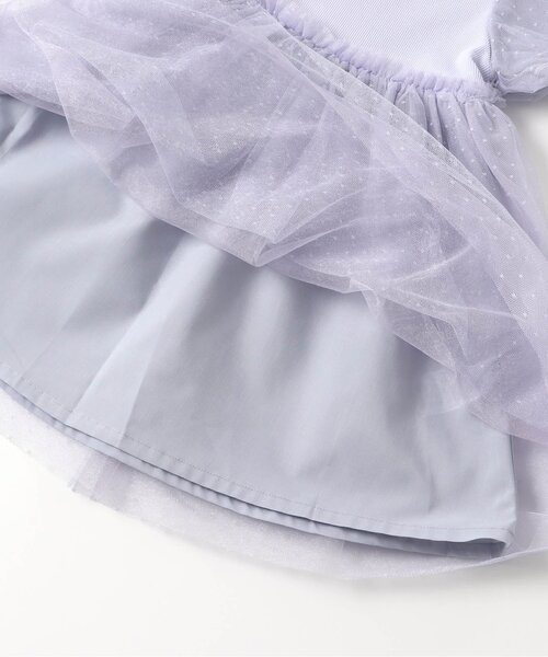 apres les cours（アプレレクール）の「【リンク/ジュニア対応】フラワーチュールドッキングワンピース（ワンピース・キッズ・ラベンダー/アイボリー・80/90/100/110/120/130/140）」の15枚目の写真