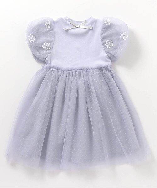 apres les cours（アプレレクール）の「【リンク/ジュニア対応】フラワーチュールドッキングワンピース（ワンピース・キッズ・ラベンダー/アイボリー・80/90/100/110/120/130/140）」の18枚目の写真
