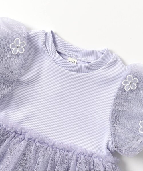 apres les cours（アプレレクール）の「【リンク/ジュニア対応】フラワーチュールドッキングワンピース（ワンピース・キッズ・ラベンダー/アイボリー・80/90/100/110/120/130/140）」の21枚目の写真