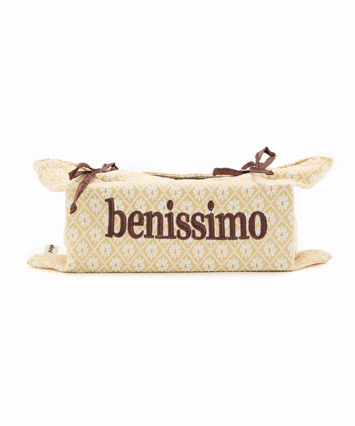 Casselini(キャセリーニ)の「Casselini HOME(キャセリーニ ホーム)フラワー刺繍ティッシュカバー(インテリア雑貨・レディース・イエロー/ブラック/ピンク/ブルー/ベージュ/アイボリー・FREE)」の5枚目の写真