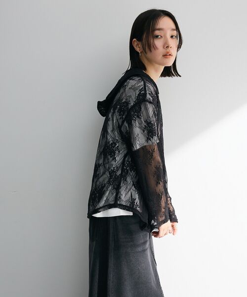 Sugar spoon（シュガースプーン）の「・SUGAR SPOON シアーレースフーディー（パーカー・レディース・ブラック/ラベンダー/アイボリー・FREE）」の8枚目の写真