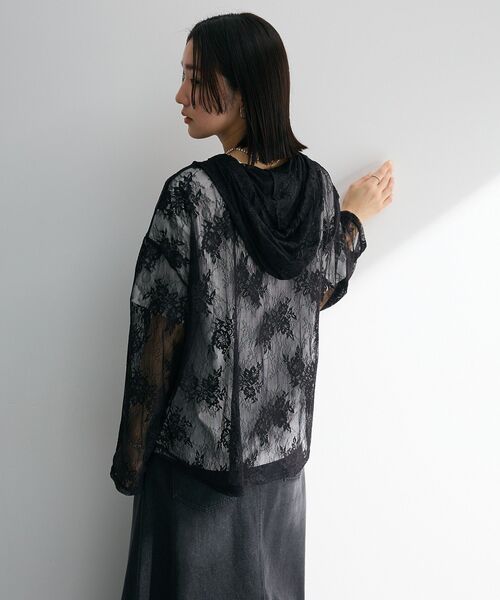 Sugar spoon（シュガースプーン）の「・SUGAR SPOON シアーレースフーディー（パーカー・レディース・ブラック/ラベンダー/アイボリー・FREE）」の9枚目の写真