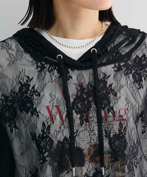 Sugar spoon（シュガースプーン）の「・SUGAR SPOON シアーレースフーディー（パーカー・レディース・ブラック/ラベンダー/アイボリー・FREE）」の12枚目の写真