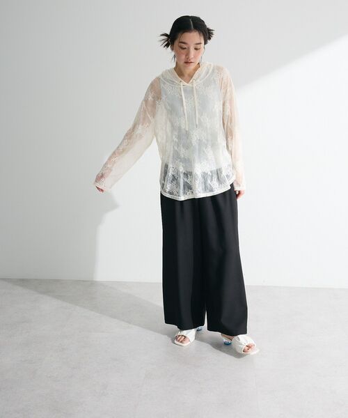 Sugar spoon（シュガースプーン）の「・SUGAR SPOON シアーレースフーディー（パーカー・レディース・ブラック/ラベンダー/アイボリー・FREE）」の16枚目の写真