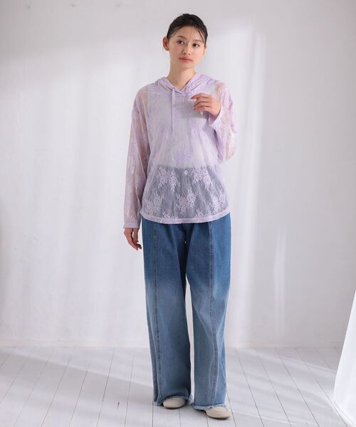 Sugar spoon（シュガースプーン）の「・SUGAR SPOON シアーレースフーディー（パーカー・レディース・ブラック/ラベンダー/アイボリー・FREE）」の18枚目の写真