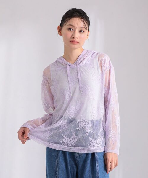 Sugar spoon（シュガースプーン）の「・SUGAR SPOON シアーレースフーディー（パーカー・レディース・ブラック/ラベンダー/アイボリー・FREE）」の19枚目の写真