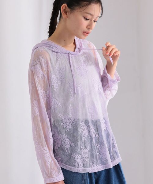 Sugar spoon（シュガースプーン）の「・SUGAR SPOON シアーレースフーディー（パーカー・レディース・ブラック/ラベンダー/アイボリー・FREE）」の21枚目の写真