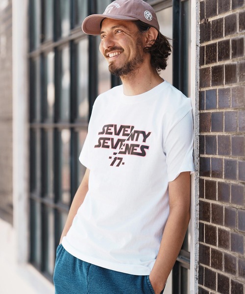 seventy seven(セブンティセブン)の「mt9667-middle onz S-S t-shirts (77universe) Tシャツ(Tシャツ/カットソー・メンズ・ブルー系その他/ホワイト/ブラック・S/M/L/XL)」の4枚目の写真