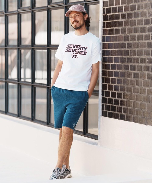 seventy seven(セブンティセブン)の「mt9667-middle onz S-S t-shirts (77universe) Tシャツ(Tシャツ/カットソー・メンズ・ブルー系その他/ホワイト/ブラック・S/M/L/XL)」の7枚目の写真