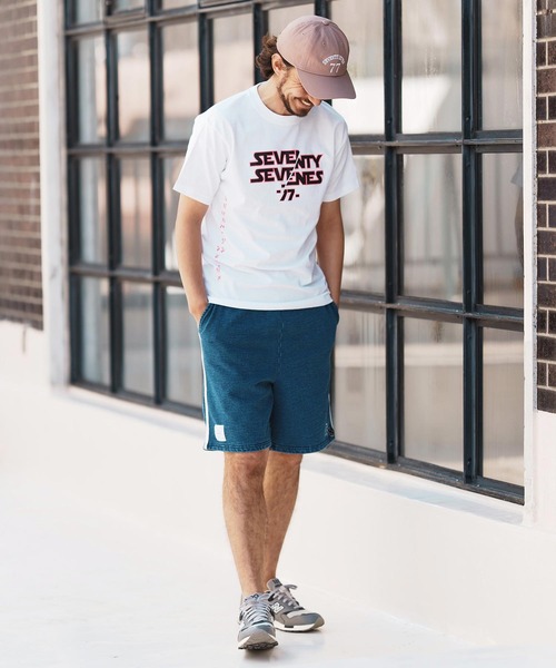 seventy seven(セブンティセブン)の「mt9667-middle onz S-S t-shirts (77universe) Tシャツ(Tシャツ/カットソー・メンズ・ブルー系その他/ホワイト/ブラック・S/M/L/XL)」の8枚目の写真