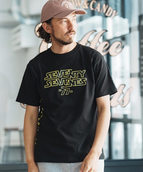 seventy seven(セブンティセブン)の「mt9667-middle onz S-S t-shirts (77universe) Tシャツ(Tシャツ/カットソー・メンズ・ブルー系その他/ホワイト/ブラック・S/M/L/XL)」の16枚目の写真