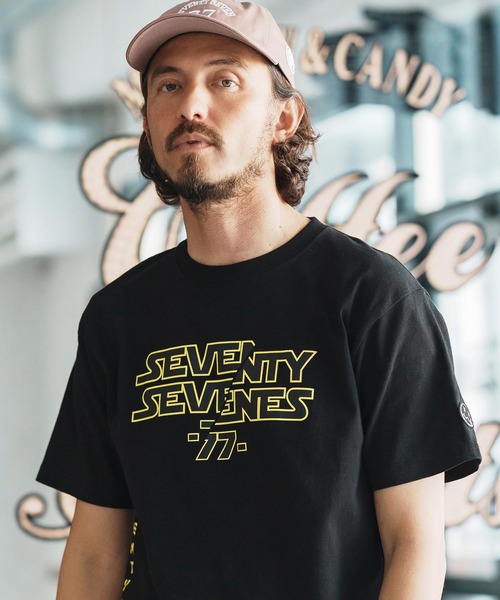seventy seven(セブンティセブン)の「mt9667-middle onz S-S t-shirts (77universe) Tシャツ(Tシャツ/カットソー・メンズ・ブルー系その他/ホワイト/ブラック・S/M/L/XL)」の17枚目の写真