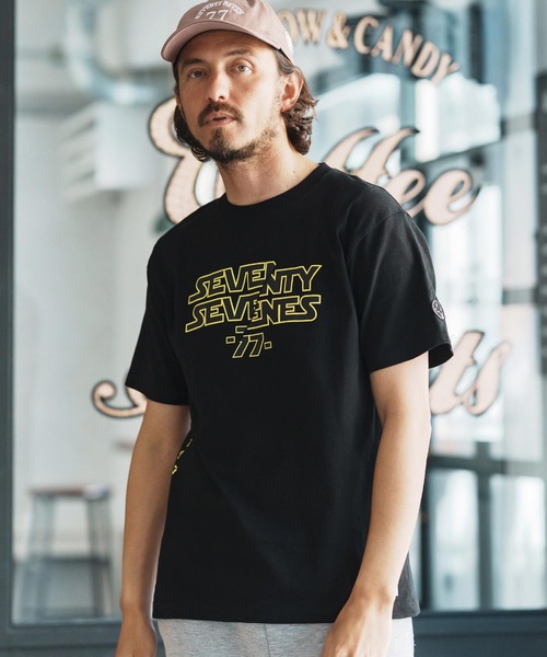 seventy seven(セブンティセブン)の「mt9667-middle onz S-S t-shirts (77universe) Tシャツ(Tシャツ/カットソー・メンズ・ブルー系その他/ホワイト/ブラック・S/M/L/XL)」の18枚目の写真