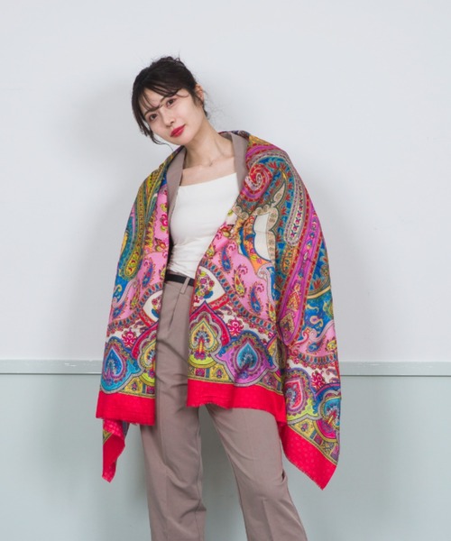 unused シルクバンダナ　スカーフ アンユーズド UNUSED シルクペイズリーバンダナ UH0489 ブラック