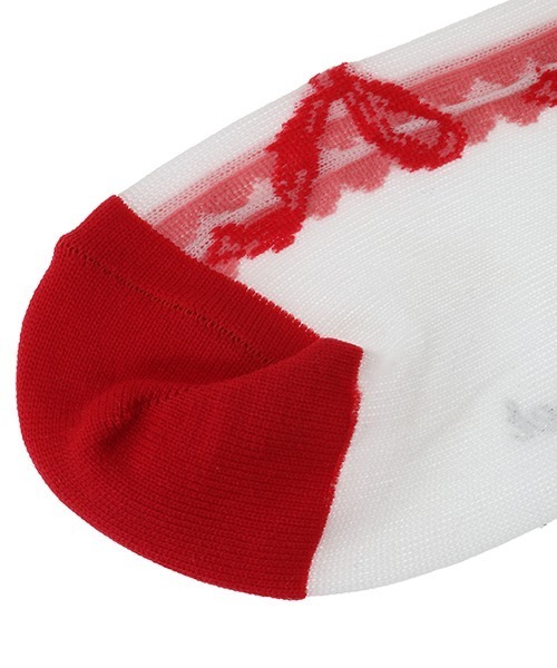 Candy Stripper(キャンディストリッパー)の「FANCY RIBBON SHEER KNEE HIGH ソックス(ソックス/靴下・レディース・レッド/ブルー/グレー・FREE)」の9枚目の写真