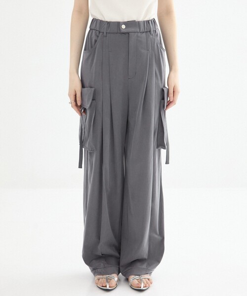 キュプラフィブリルカーゴパンツ｜ウォッシャブル（カーゴパンツ