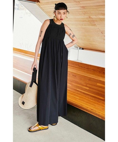 ワンピース RANDOM TUCK CAMI OP 38 BLACK セール】RANDOM TUCK CAMI OP（ワンピース）｜OMMO（オーエム