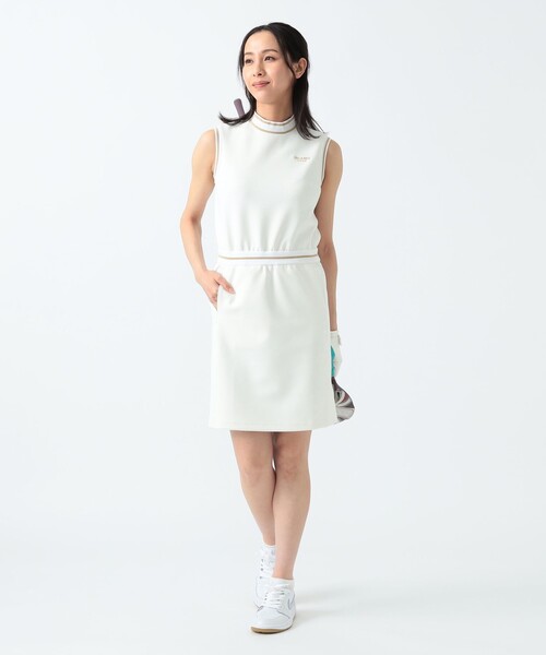 BEAMS GOLF(ビームスゴルフ)の「PURPLE LABEL / ダンボールニット ワンピース(ワンピース・レディース・ホワイト/ピンク/ネイビー・SMALL/MEDIUM/LARGE)」の5枚目の写真