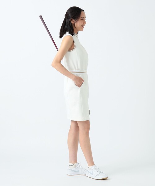 BEAMS GOLF(ビームスゴルフ)の「PURPLE LABEL / ダンボールニット ワンピース(ワンピース・レディース・ホワイト/ピンク/ネイビー・SMALL/MEDIUM/LARGE)」の6枚目の写真