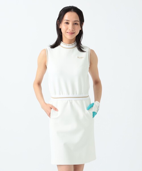 BEAMS GOLF(ビームスゴルフ)の「PURPLE LABEL / ダンボールニット ワンピース(ワンピース・レディース・ホワイト/ピンク/ネイビー・SMALL/MEDIUM/LARGE)」の7枚目の写真
