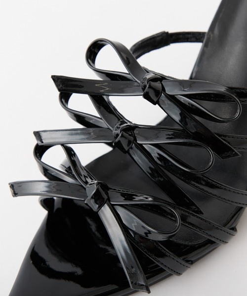 one after another NICE CLAUP（ワンアフターアナザーナイスクラップ）の「リボンサンダル（サンダル・レディース・オフホワイト/ブラック/レッド・L/M/S）」の9枚目の写真