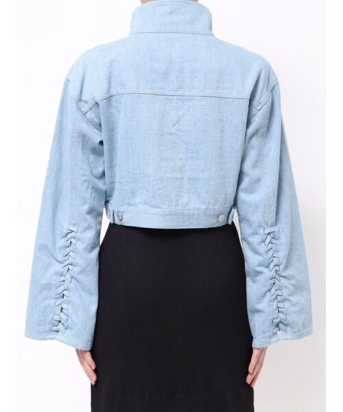 MERCURYDUO（マーキュリーデュオ）の「スタンドカラーコルセットデニムジャケット（デニムジャケット・レディース・ブルー/インディゴブルー・SMALL/MEDIUM）」の21枚目の写真
