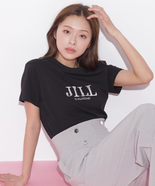 JILL by JILL STUART(ジルバイジルスチュアート)の「◇オーガニックコットンビジューロゴTシャツ(Tシャツ/カットソー・レディース・ブラック/ピンク/ホワイト・FREE)」の3枚目の写真