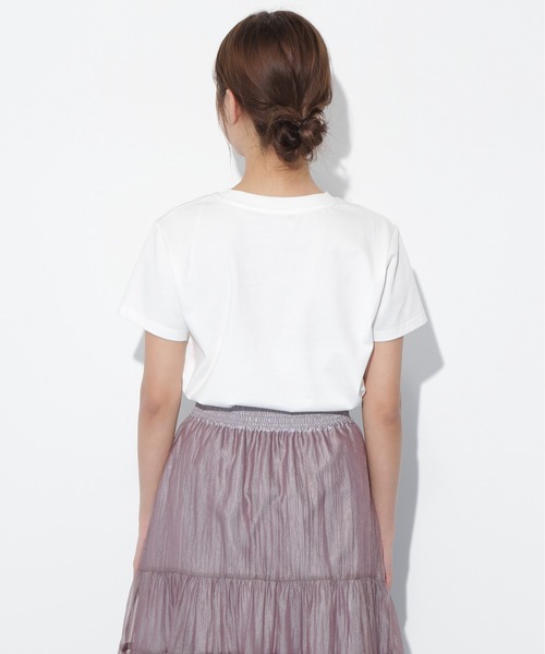JILL by JILL STUART(ジルバイジルスチュアート)の「◇オーガニックコットンビジューロゴTシャツ(Tシャツ/カットソー・レディース・ブラック/ピンク/ホワイト・FREE)」の15枚目の写真