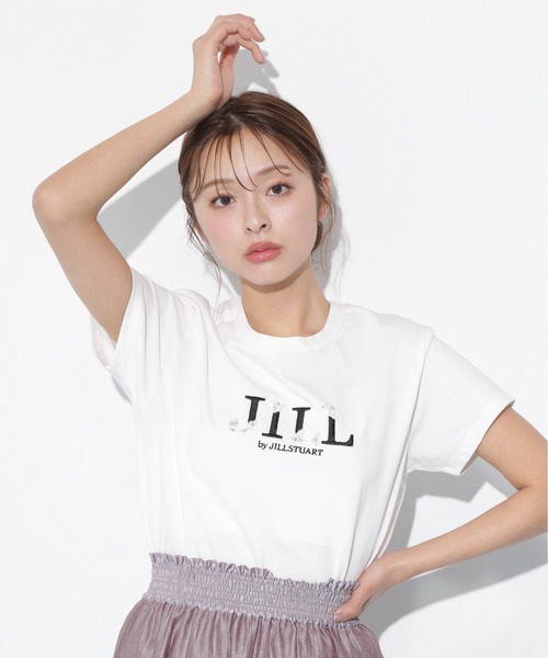 JILL by JILL STUART(ジルバイジルスチュアート)の「◇オーガニックコットンビジューロゴTシャツ(Tシャツ/カットソー・レディース・ブラック/ピンク/ホワイト・FREE)」の11枚目の写真