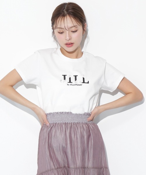 ◇オーガニックコットンビジューロゴTシャツ（Tシャツ