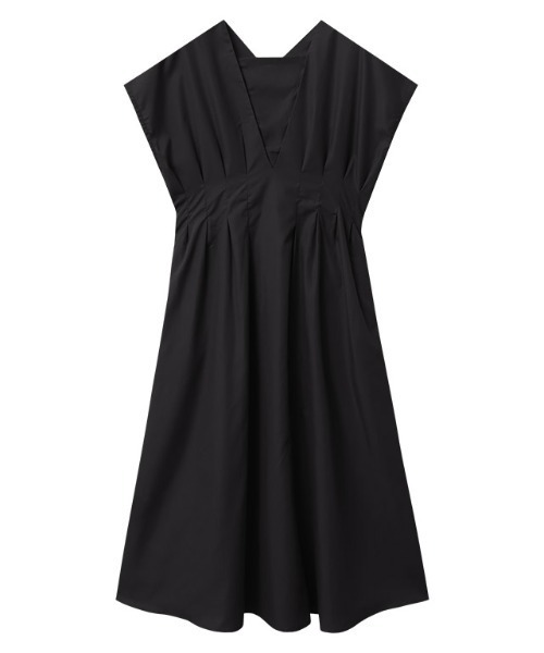 Pierrot（ピエロ）の「ウエストタックフレンチスリーブワンピース（ワンピース・レディース・ブラック/ブルー・PM/M/L）」の19枚目の写真