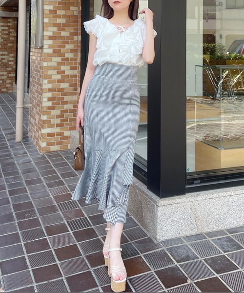 one way（ワンウェイ）の「ノースリーブラッフルブラウス（シャツ/ブラウス・レディース・アイボリー/ホワイト/ブラック・FREE）」の10枚目の写真