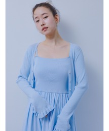 LILY BROWN | 【WEB限定カラー】フリルスリーブカーディガン/ハンドウォッシャブル(カーディガン/ボレロ)